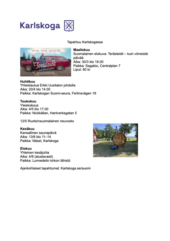 Tapahtuu Karlskogassa